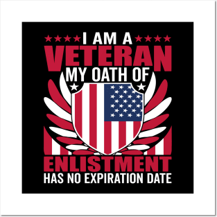 I Am a Veteran My Oath of Enlistment Has - Patriotic American Posters and Art